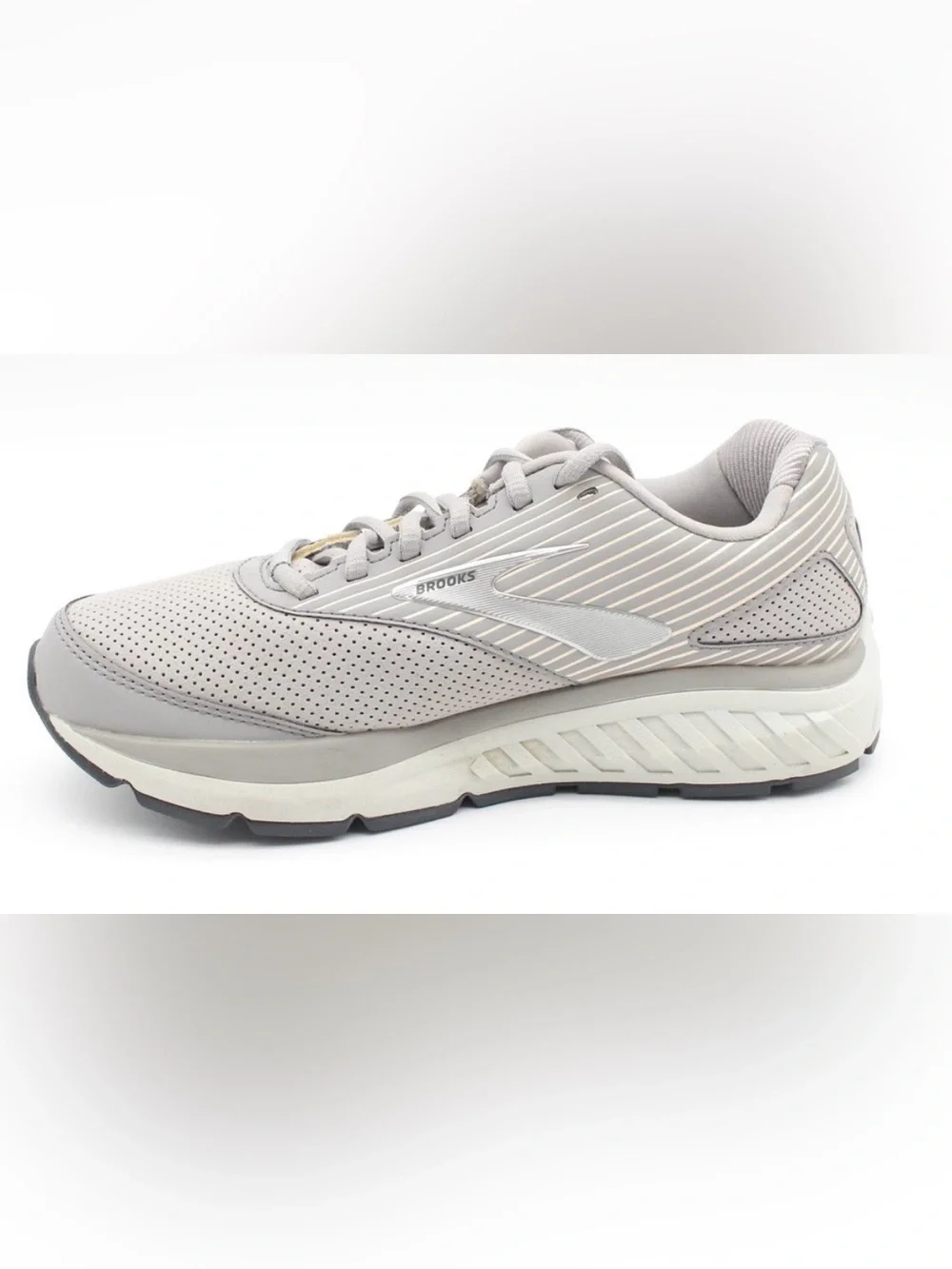Brooks Women's Pale Gray Perforated Walking Sneakers - Picture 10 of 10